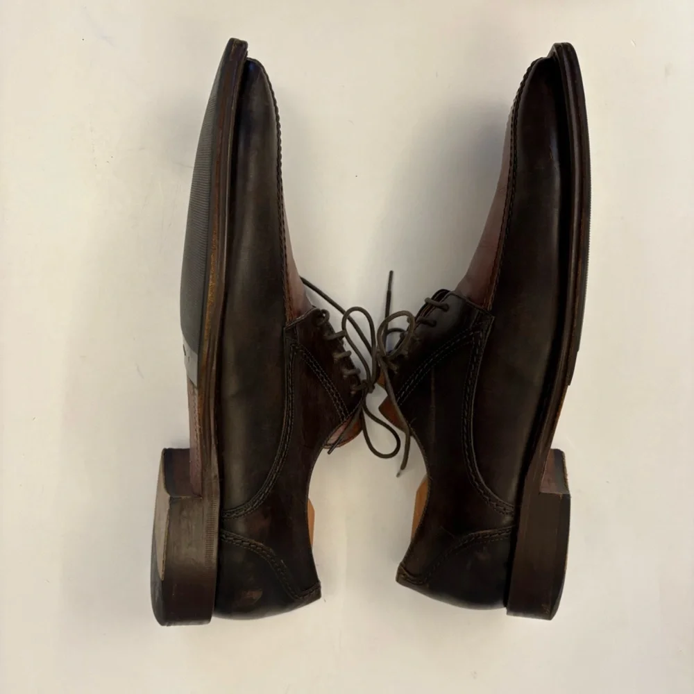 Calzoleria Toscana || Italian Leather Oxford Dress Shoes Brown‎ EU 44